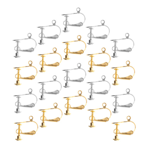 20Pcs Clip-On Örhängeskonverter Diy Örhängesdelar