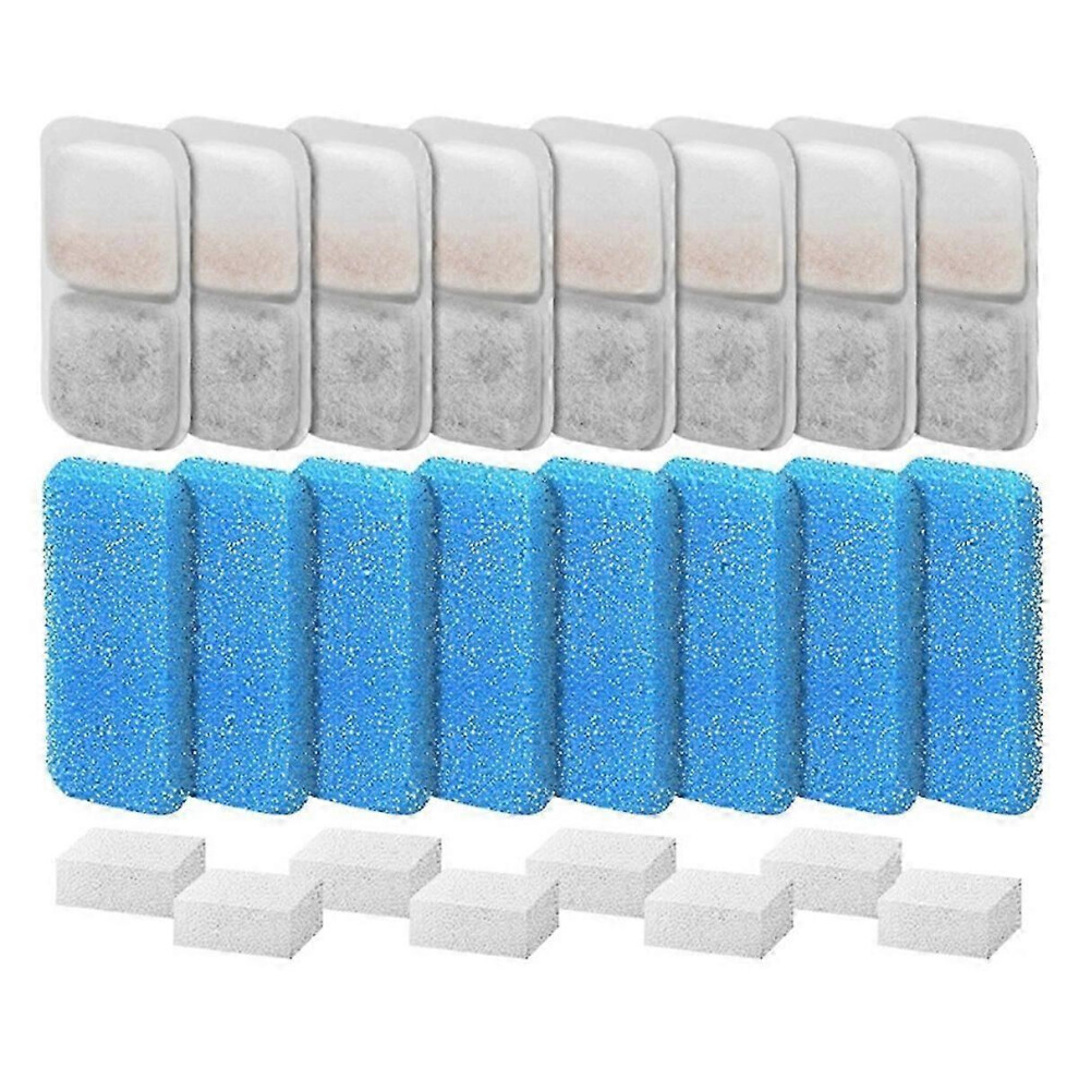 Kikidex (As Show, One Size) Cat Water Fountain Filters For Oneisall Automatic Pet Water Fountain Replacement Filters And Sponges