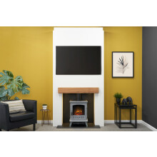 Acantha Pre-Built Stove Media Wall 1 with Aviemore Electric Stove in G