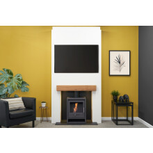 Acantha Pre-Built Stove Media Wall 1 with OKO S1 Bio Ethanol Stove in