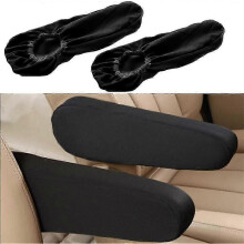 (As show, 1 Pair grey) 2 Pcs Car Front Seat Armrest Covers, Fabric Armrest Protectors Replacement Front Armrest Cover, Universal Car Accessories
