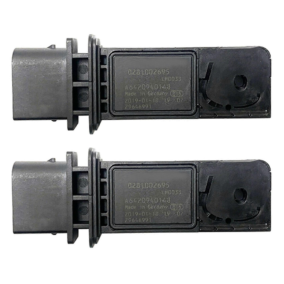 Kikidex (As Show, One Size) 2X Car Air Flow Meter Sensor Mass Sensor 0281002695 A6420940148 For