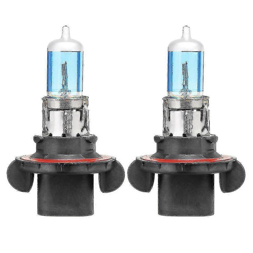 Kikidex (As Show, One Size) 1 Pair H13 9008 100/90W 5900K Super White High Low Beam Headlight Halogen Light Bulbs