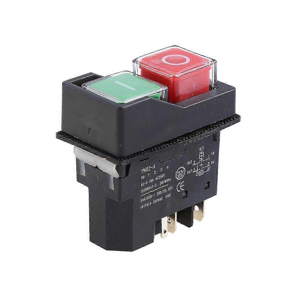 Kikidex (As Show, One Size) Kld-28A Waterproof Magnetic Switch Explosion-Proof Pushbutton Switches 220V Ip55 -Ao