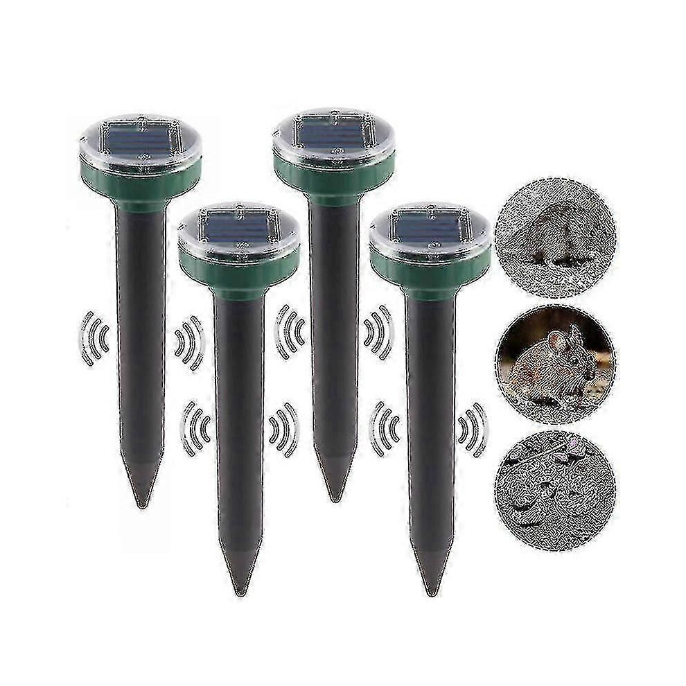 Kikidex (As Show, 2Pcs) 6Pcs Solar Snake Repellent For Outdoors,Snake Repeller Ultrasonic Solar,Snake Away Repellent For Outdoors