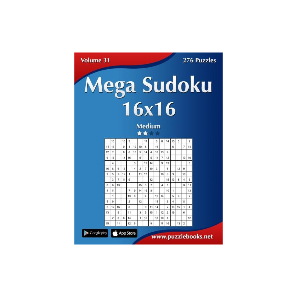 Riachristiecollections Mega Sudoku 16X16 Medium Volume 31 276 Puzzles By Nick Snels Paperback