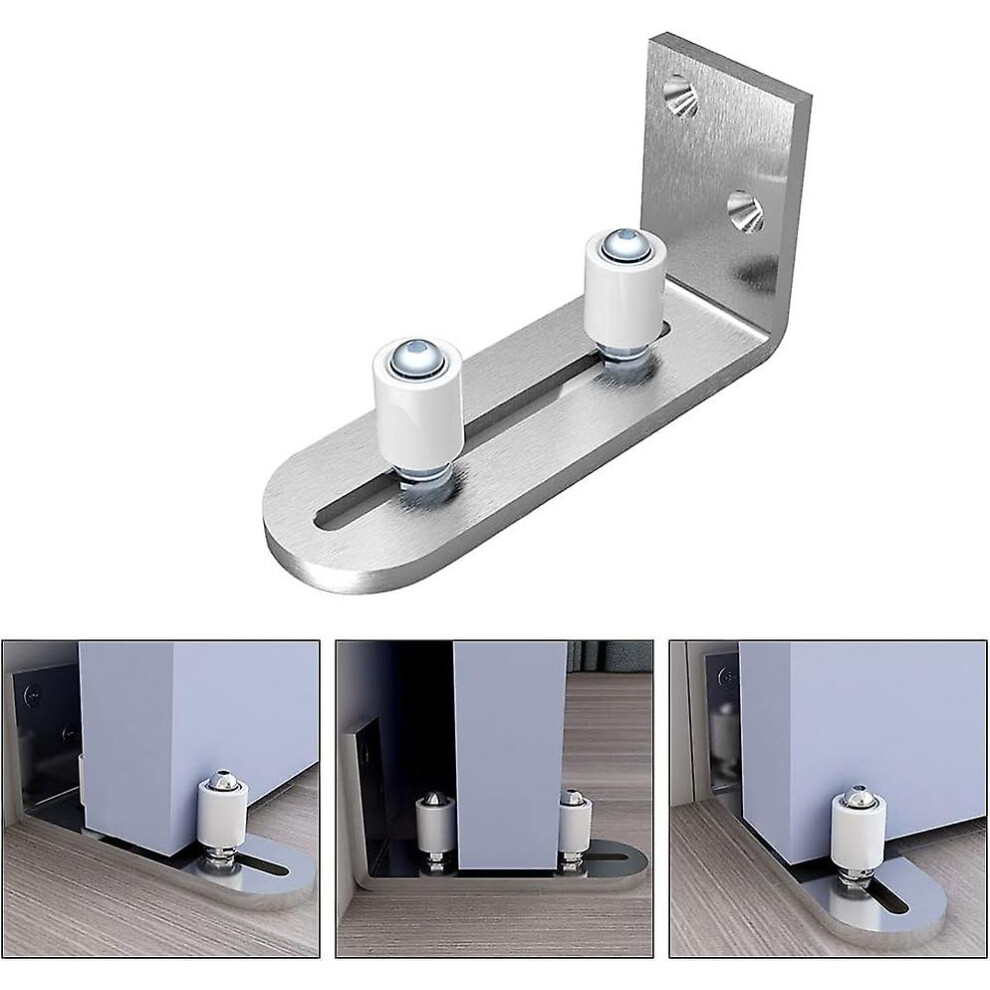 Kikidex (As Show, One Size) Bearing Guide Floor Guide Sliding Door Guide Door Guide Wall Mount Silver Guide Ball Bearings