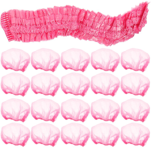 500Pcs Damer Stora Duschhuvor Elastiska Hårhuvor Badhuvä