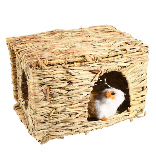 Handgjord Gräshytta För , Hamster, Gergil, Chinchilla 2