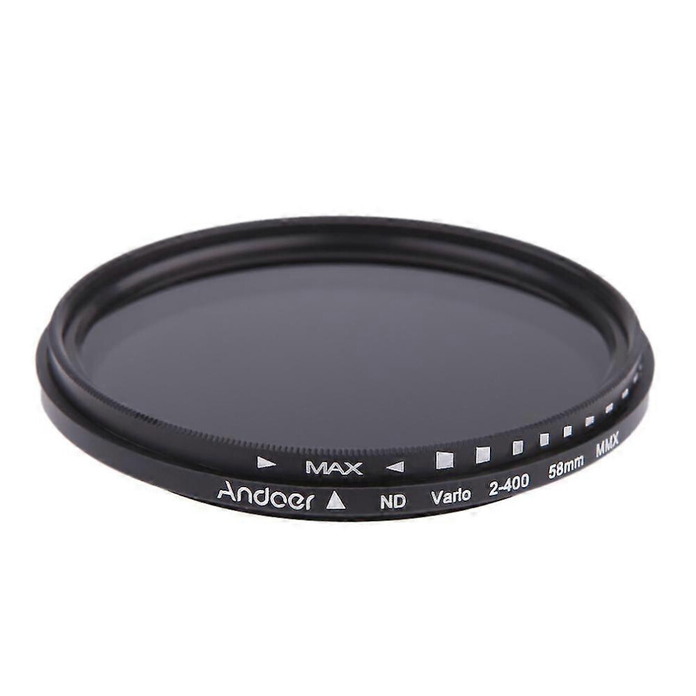 Kikidex (As Show, One Size) 58Mm Nd Fader Neutral Density Adjustable Nd2 To Nd400 Variable Filter