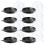 50Pcs Äggula Puff Måntårtsaskar Transparent Plastask Svart 4