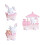 1Set Mini Bunny Cake Decoratie PVC Schattig En Compact 1
