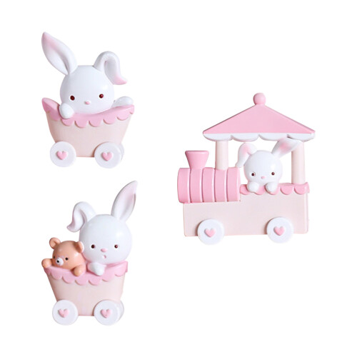 1Set Mini Bunny Cake Decoratie PVC Schattig En Compact
