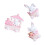 1Set Mini Bunny Cake Decoratie PVC Schattig En Compact 7