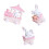 1Set Mini Bunny Cake Decoratie PVC Schattig En Compact 8