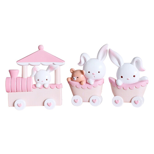 1Set Mini Bunny Cake Decoratie PVC Schattig En Compact 1
