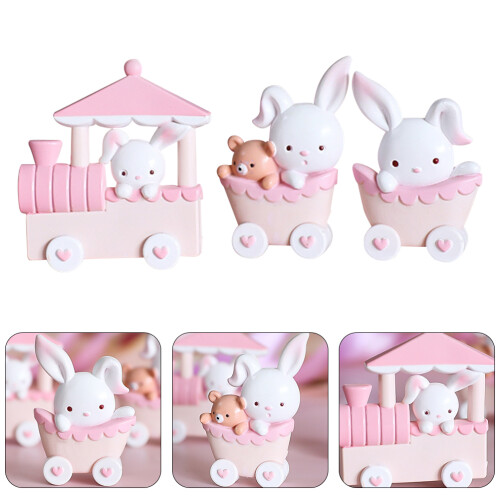 1Set Mini Bunny Cake Decoratie PVC Schattig En Compact 2