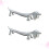 2St Chopsticks Rest Silver Ställ Sked Gaffelhållare Hundform 4