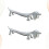 2St Chopsticks Rest Silver Ställ Sked Gaffelhållare Hundform 5
