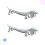 2St Chopsticks Rest Silver Ställ Sked Gaffelhållare Hundform 9