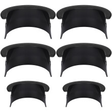 6Pcs Plastiska Poolbordsfodral För 4 Hörn Och 2 Svart