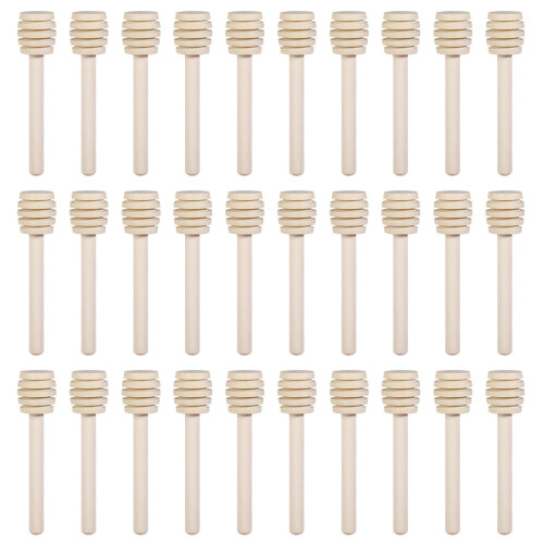 30Pcs 8 Cm Långa Mini Honungspinnar För Honungsglas