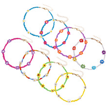 8Stk Damen Fußkette Perlenarmband Schmuck Leicht Sommer Accessoire