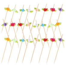 100Pcs Rose Cocktailpinnar För Förrätter