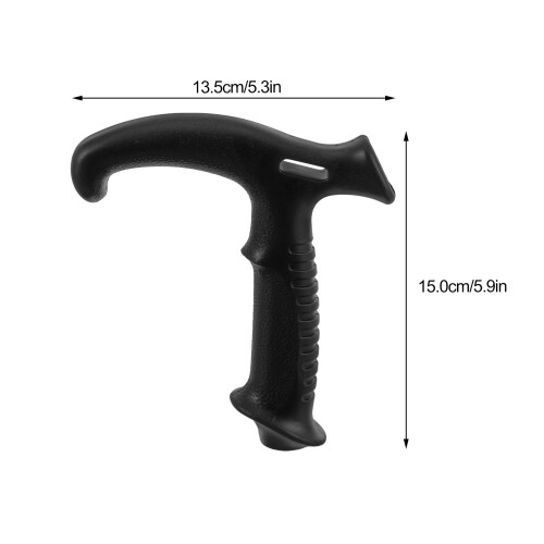 1Poignée Bâton Noire Design Ergonomique 2