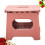 1 St Små Fällbar , Portabel Taburett För , , Badrum (Rosa) 11