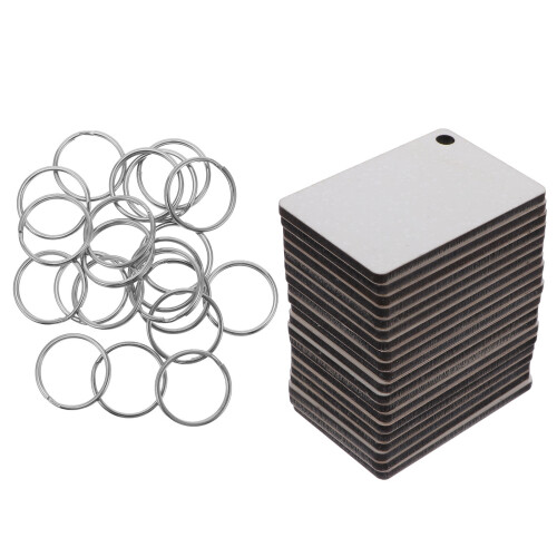 20Pcs Sublimationsunderlag Nyckelringar Mdf Hantverkstillbehör