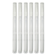 6Pcs 3Ml Pennor Med Borstspets För Nagelolja Läppglans