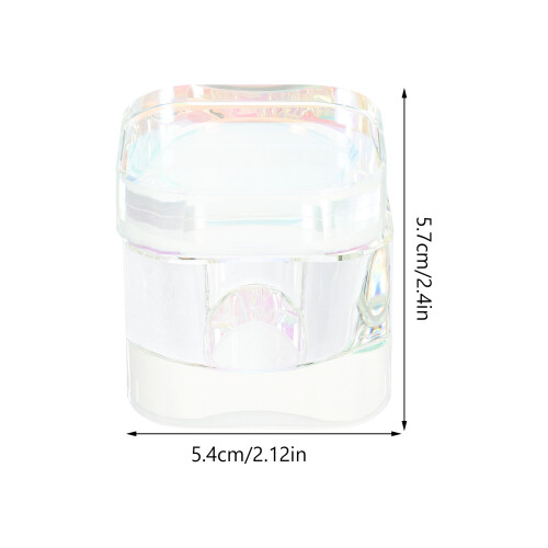 Crystalglas Nagelskål Med Lock För Manikyr 1
