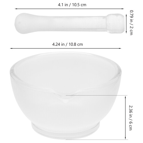 1 Set Multifunktionell Glasmortel Pistill 80 Ml 1