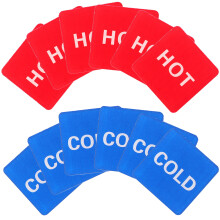 6 paar warm/ watersensoren, acrylaatlabels voor , douche, bad