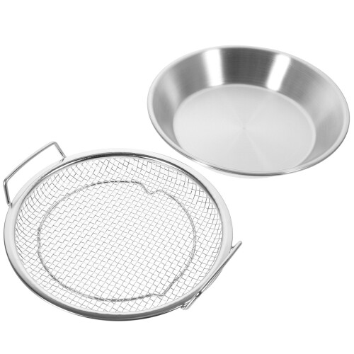 1 Set Frites Serveringsplatta Stekfilter Avkylningsnät 2