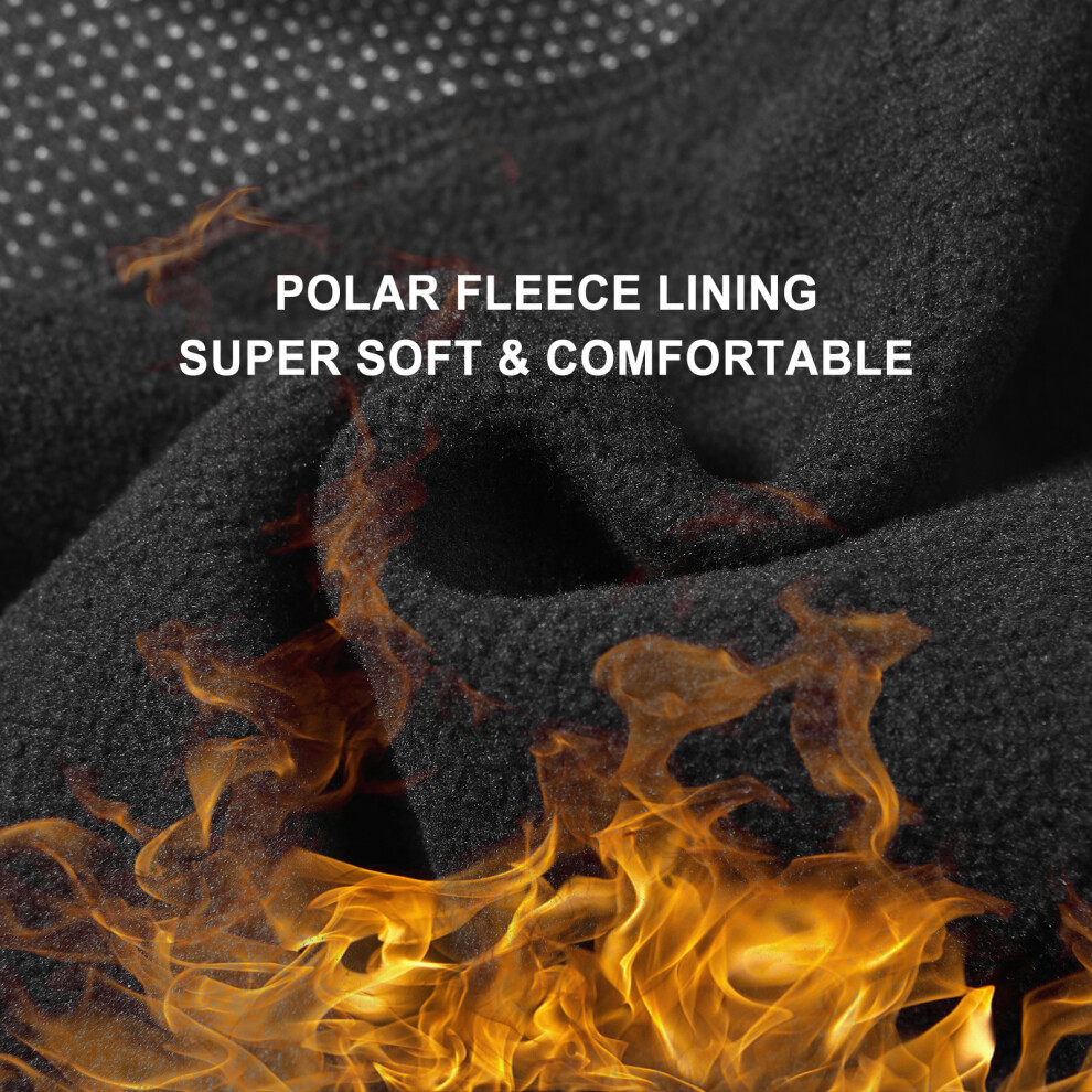 2pcs Thermal Polar Fleece Bike Balaclava Face Mask Windproof 32x23cm Black-image-OPC-PMJQ97V-NEW