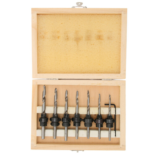 7-teiliges Senker-Bohrer-Set,