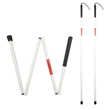 Folding Blind Cane Reflective Vikbar Käpp För Synskadade
