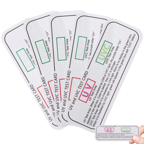 5Pcs Uvc-Uva Testkort För Identifiering Av Uvc-Ljus