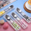 1 Set Keramikhandtagssked Stålchopsticks 8