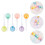 6 pcs lollipop highlighter pens fluorescent marking markers 7