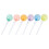 6 pcs lollipop highlighter pens fluorescent marking markers 10