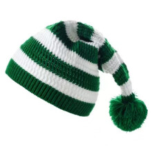 Chapeau de carnaval de noël-Stri vert et blanc Enfant 2 8 ans