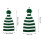 Chapeau de carnaval de noël-Stri vert et blanc Enfant 2 8 ans 2