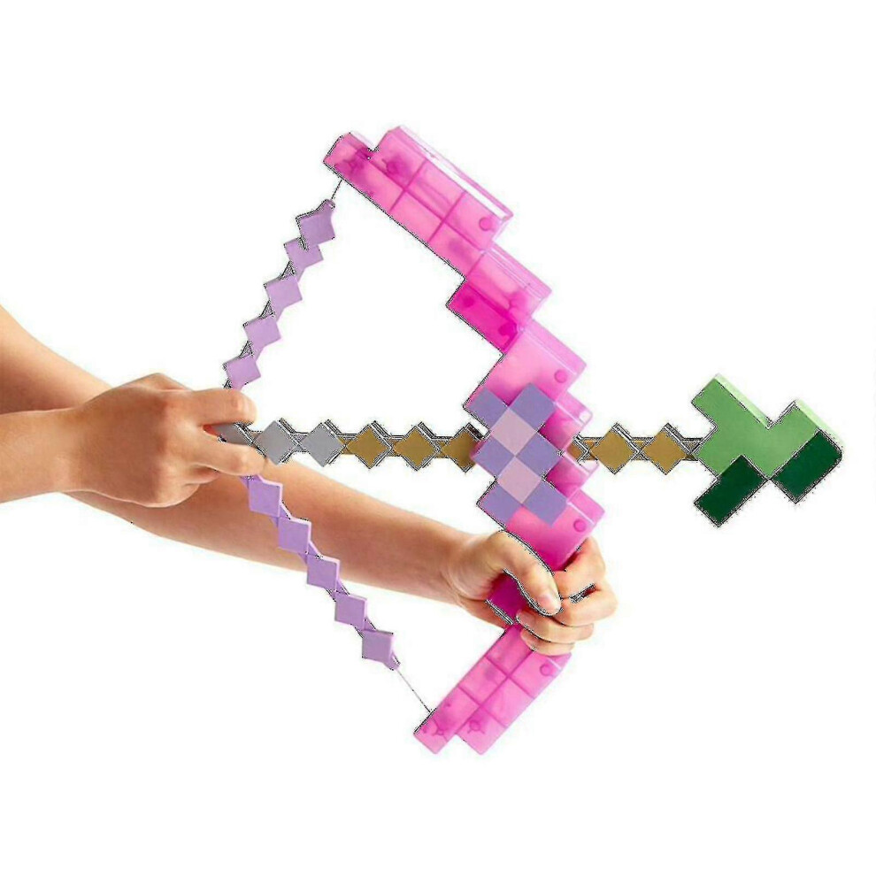 Kikidex (As Show, One Size) Minecraft Enchanted Bow And Arrow Toy Gift For Kids Boys Girls Fires U