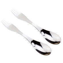 2St Dubbeländad Spork I Legerat För Camping Och Resor