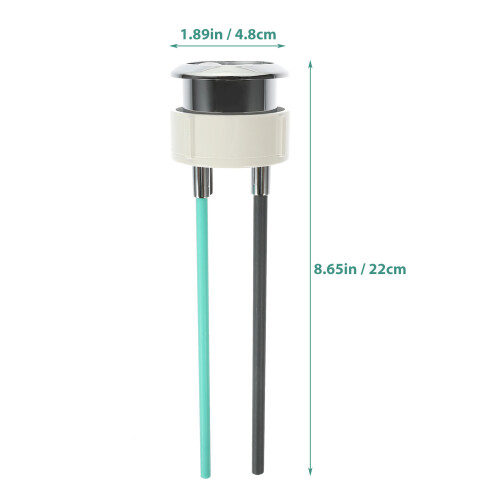 Universal Silver Toilet Tank Push Button Easy Press ABS Home Use 2