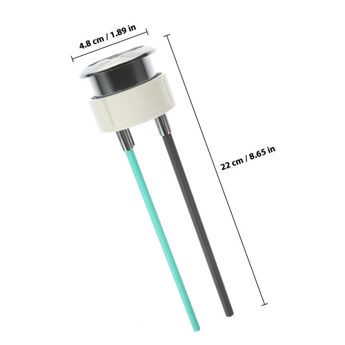 Universal Silver Toilet Tank Push Button Easy Press ABS Home Use 1
