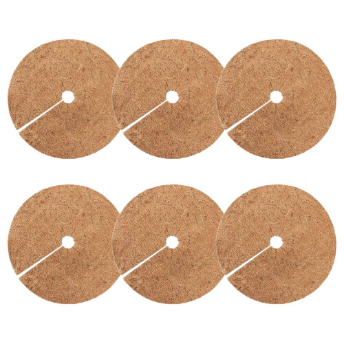 6Pcs Fiber Blomlåda Matta Mulch Anti-Gräs Ring 2